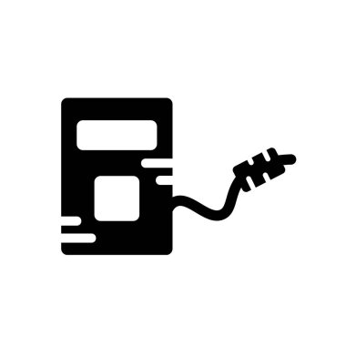 Web ve mobil uygulaması tasarım için beyaz arka plan üzerinde izole benzin istasyonu simgesi