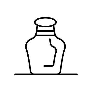 Çanak çömlek simge vektör işareti ve beyaz arka plan üzerinde izole sembolü