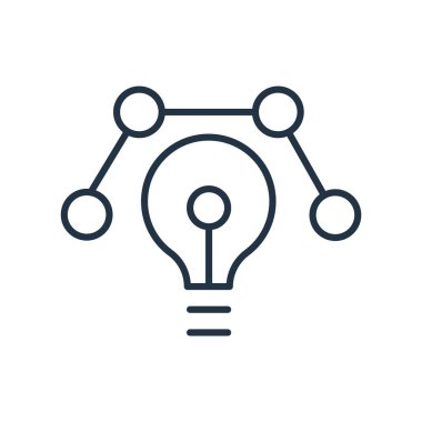 Beyaz arka plan üzerinde fikir işareti izole fikir simge vektör