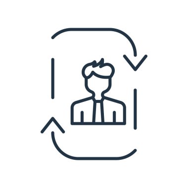 Beyaz arka plan üzerinde Yöneticisi işareti izole Yöneticisi simge vektör