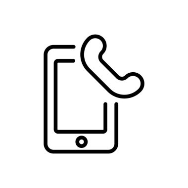 Web ve mobil uygulaması tasarım için beyaz arka plan üzerinde izole Smartphone simgesi