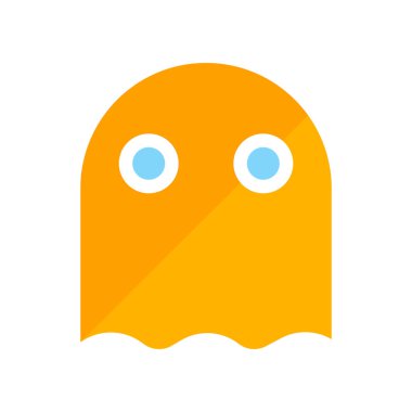 Hayalet simge vektör işareti ve beyaz arka plan üzerinde izole sembolü, 