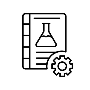 Beyaz arka plan üzerinde Kimya sı izole kimya simge vektör