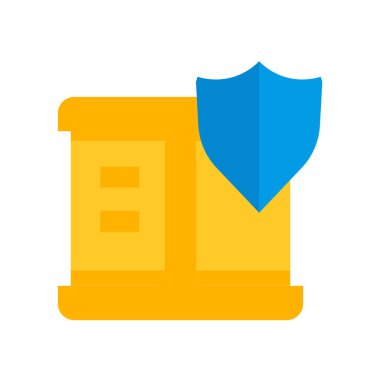 Web ve mobil uygulaması tasarımı, paket logo kavramı için beyaz arka plan üzerinde izole paket simge vektör