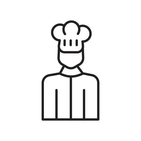 Chef Icono Vector Aislado Sobre Fondo Blanco Chef Signo Transparente — Vector de stock