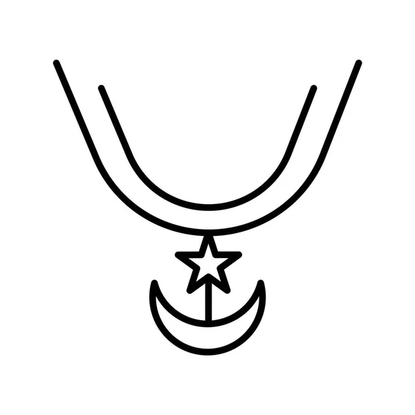 Naszyjnik wektor ikona na białym tle na białym tle naszyjnik znak — Wektor stockowy