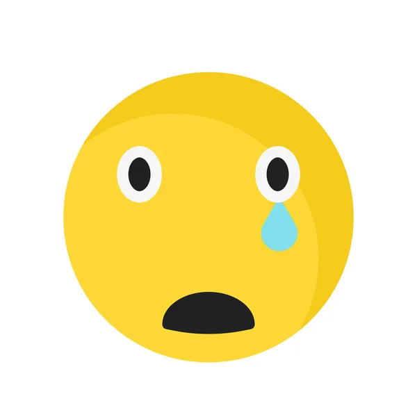 Triste Sonrisa Icono Vector Aislado Sobre Fondo Blanco Para Web — Vector de stock