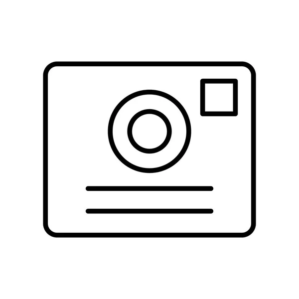 Signo de vector de icono polaroid y símbolo aislado en fondo blanco — Vector de stock