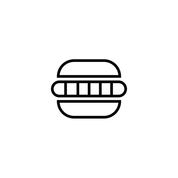 Hamburger Symbolvektor Isoliert Auf Weißem Hintergrund Für Ihr Web Und — Stockvektor