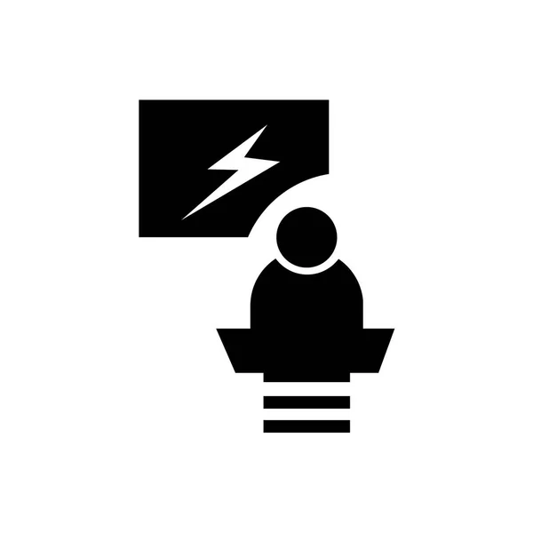 Debat pictogram vector teken en symbool geïsoleerd op witte achtergrond, — Stockvector