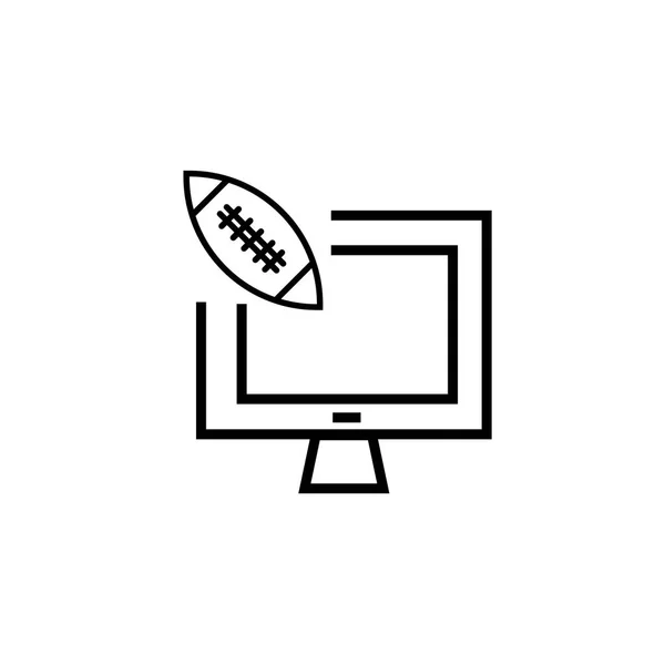 Americký fotbal poznámek ikona vektor znamení a symbol izolovat — Stockový vektor