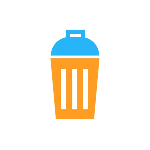 Ανακύκλωσης bin εικονίδιο διάνυσμα σημάδι και σύμβολο που απομονώνονται σε λευκό πίσω — Διανυσματικό Αρχείο