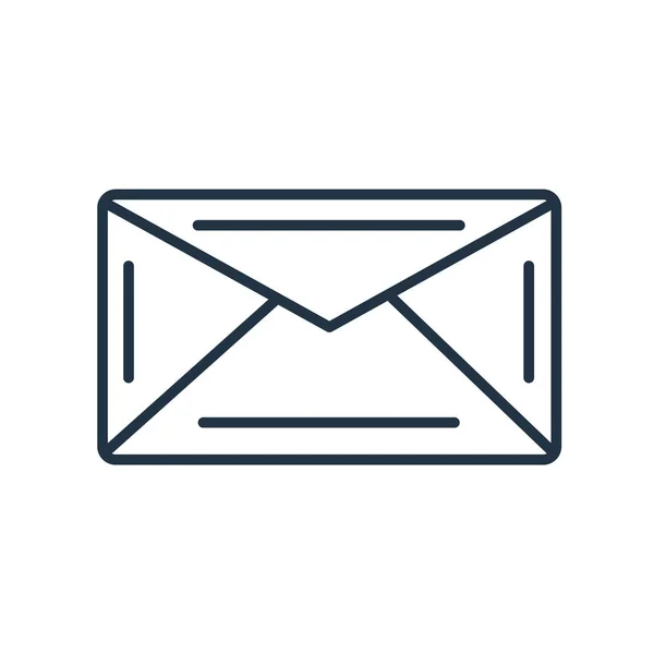 Mail-Icon-Vektor isoliert auf weißem Hintergrund, Mail-Zeichen — Stockvektor