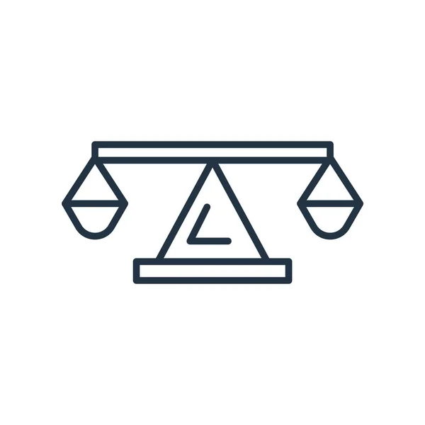 Vetor ícone de equilíbrio isolado no fundo branco, sinal de equilíbrio — Vetor de Stock