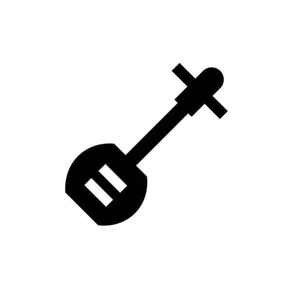 Shamisen ikonen vektor logga och symbol isolerad på vita bak — Stock vektor