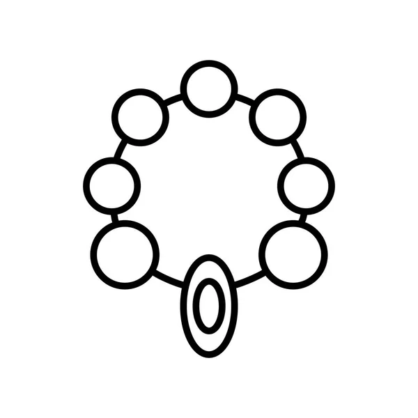 Kraal pictogram vector teken en symbool geïsoleerd op een witte achtergrond, B — Stockvector