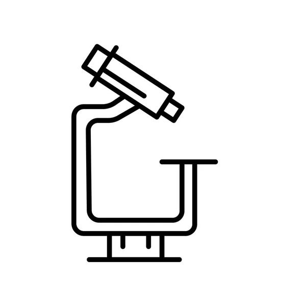 Vecteur d'icône de microscope isolé sur fond blanc, Microscope — Image vectorielle