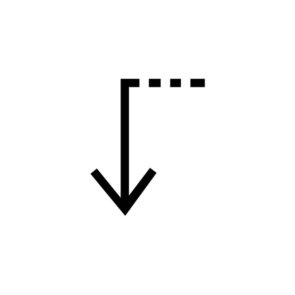 Dół ikonę wektor znak i symbol na białym tle na białym tle, d — Wektor stockowy