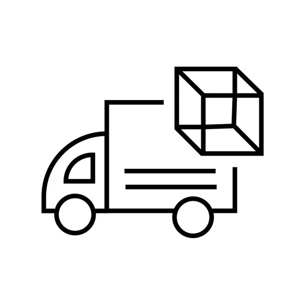 トラックのアイコン ベクトル Web およびモバイル アプリ設計トラック ロゴのコンセプトのホワイト バック グラウンドの分離 — ストックベクタ