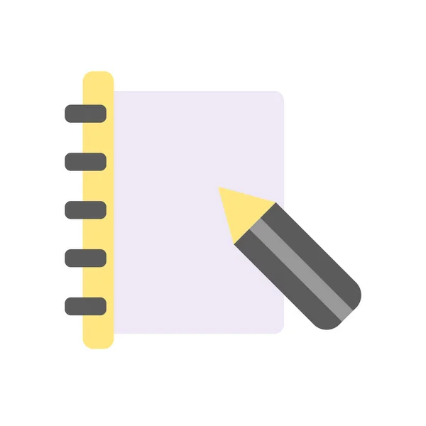 Sketchbook ikonen vektor logga och symbol isolerad på vit backgro — Stock vektor