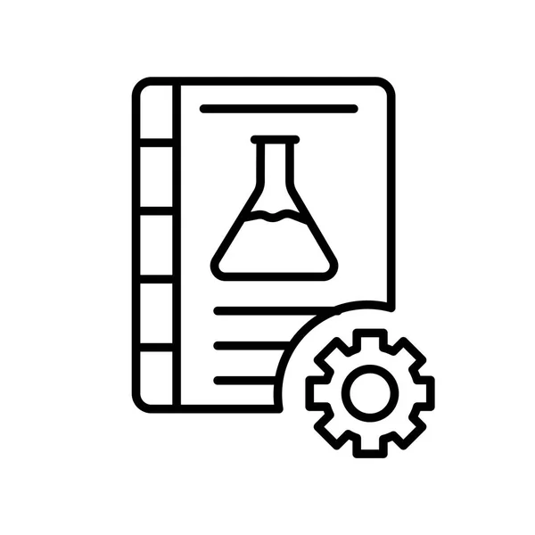 Vetor ícone de química isolado no fundo branco, Química si —  Vetores de Stock