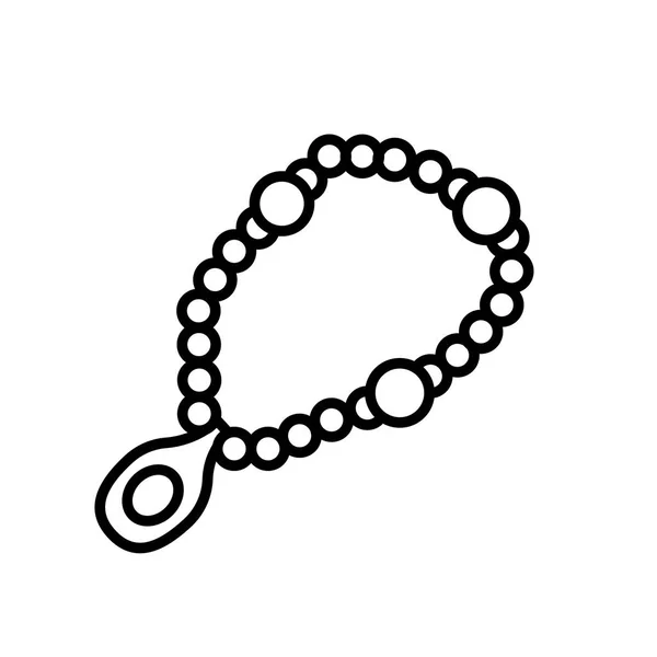 Beads Vector Icono Aislado Sobre Fondo Blanco Beads Signo Transparente — Vector de stock