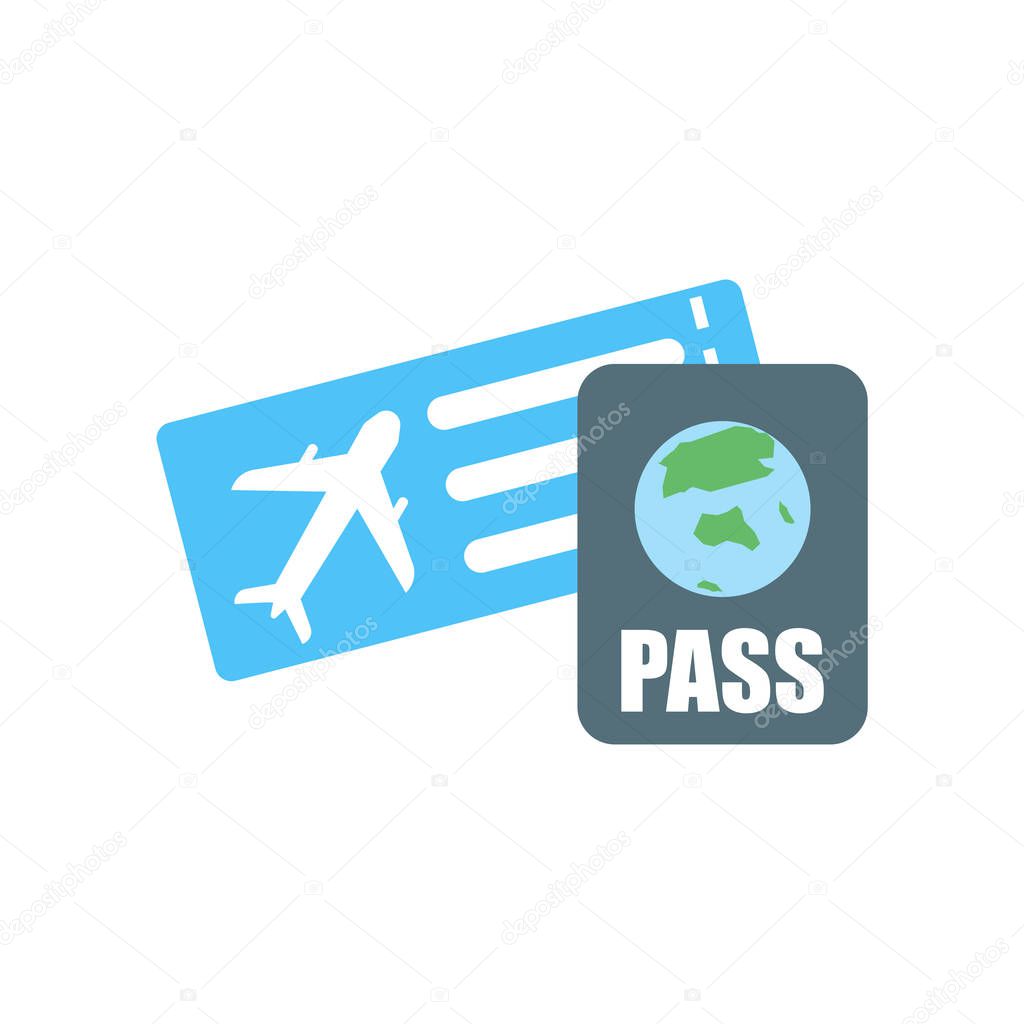 Boarding pass icon vector isolated on white background for your web and mobile app design, Boarding pass logo concept