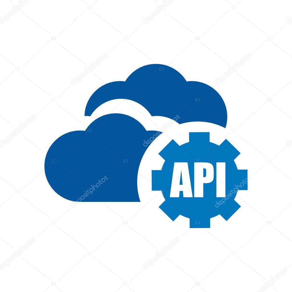 Api icon vector isolated on white background for your web and mobile app design, Api logo concept