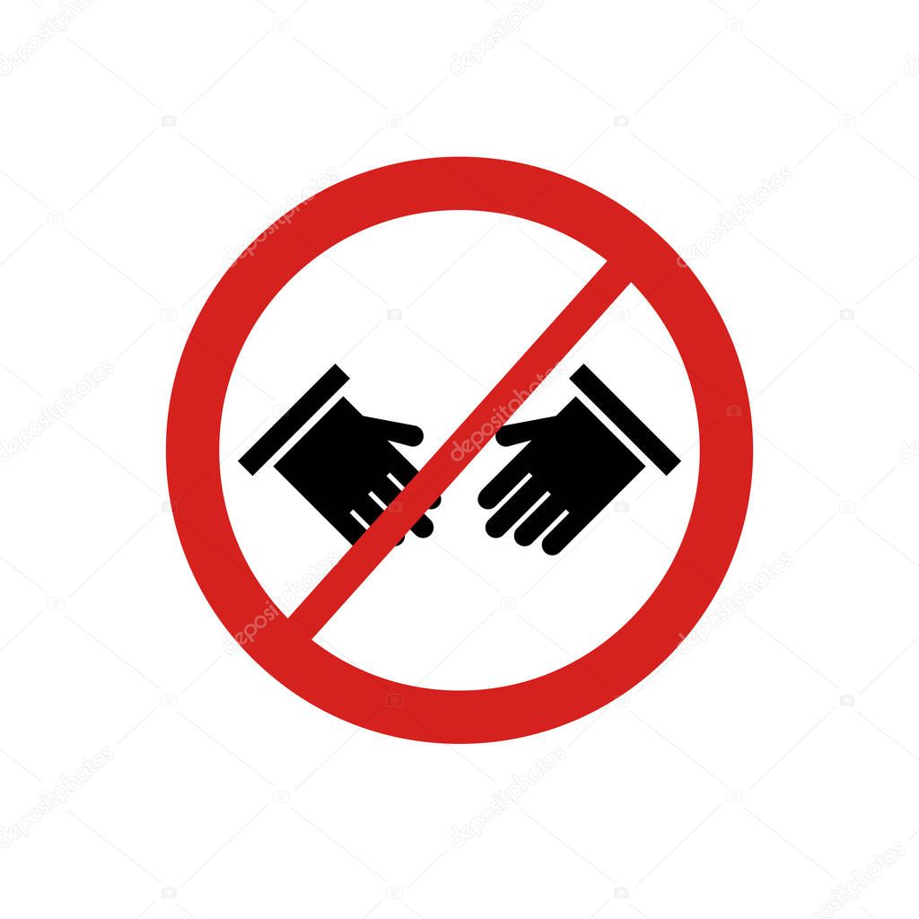 No touch icon vector isolated on white background for your web and mobile app design, No touch logo concept