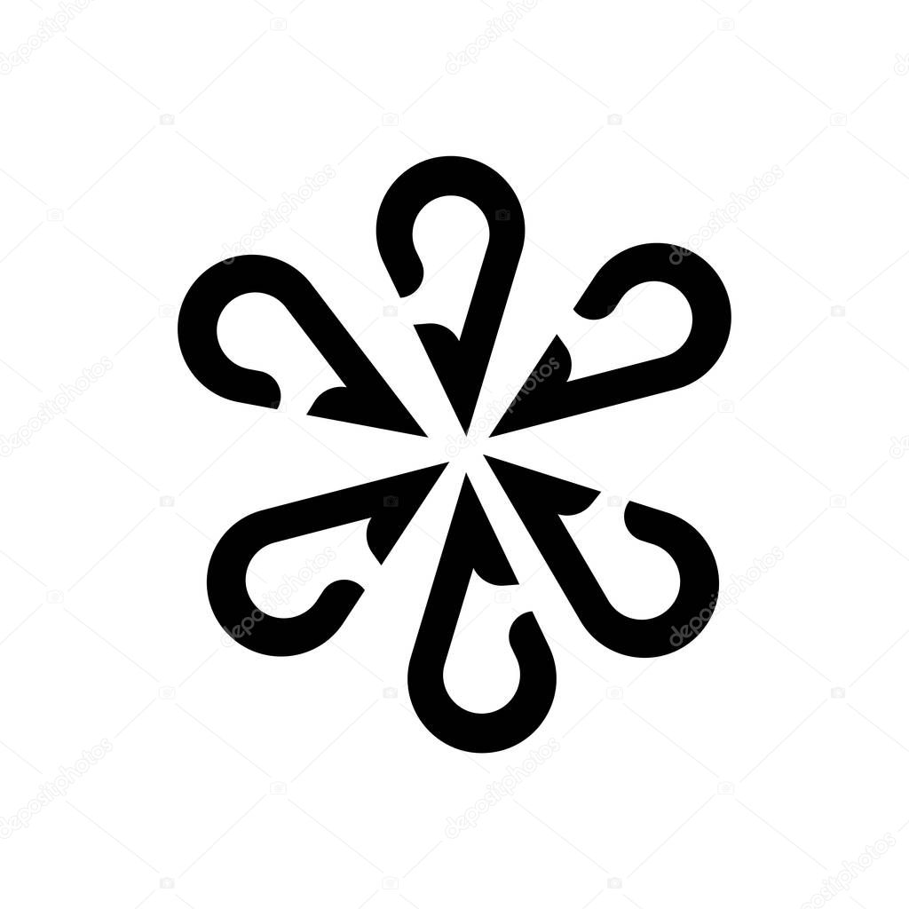 fukuoka prefecture icon vector sign and symbol isolated on white