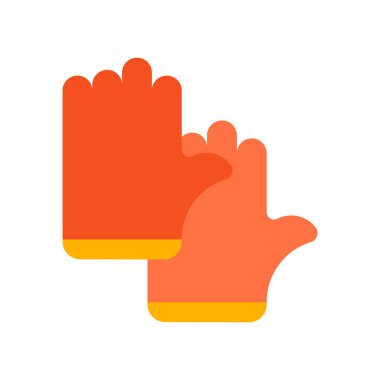 Eldiven simge vektör işareti ve beyaz arka plan üzerinde izole sembolü,