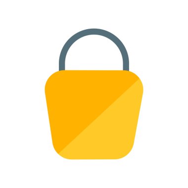 Alışveriş çantası simge vektör işareti ve üzerinde beyaz backg izole sembolü