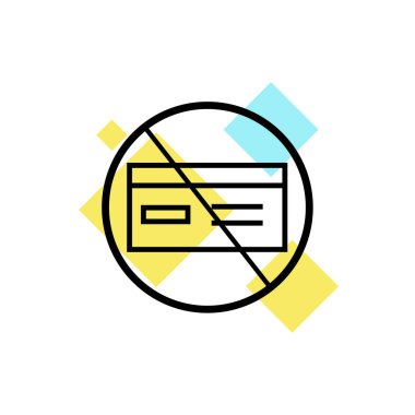 Kredi kartı simge vektör web ve mobil uygulaması tasarımı, kredi kartı logo kavramı üzerinde izole beyaz arka plan