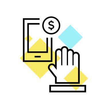 Ödeme yöntemi simge vektör işareti ve üzerinde beyaz bac izole sembolü