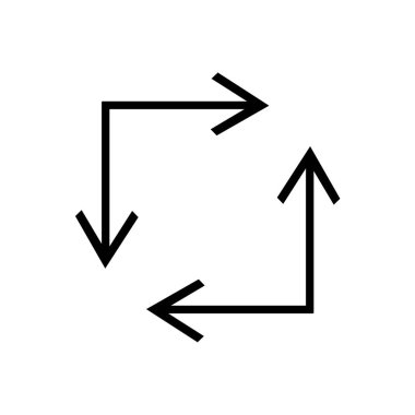 Spin simge vektör web ve mobil uygulaması tasarımı, Spin logo kavramı için izole üzerinde beyaz arka plan