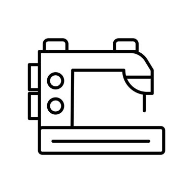 Dikiş simge vektör işareti ve beyaz arka plan üzerinde izole sembolü,