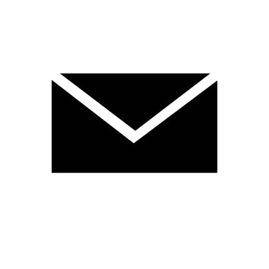 Kapalı zarf simgesi üzerinde izole beyaz arka plan web ve mobil uygulaması tasarımı, kapalı zarf logo kavramı için vektör