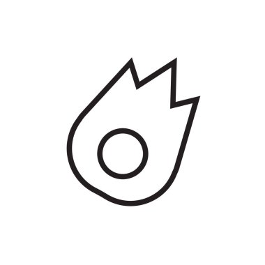 Web ve mobil uygulaması tasarım için beyaz arka plan üzerinde izole Yangın simgesi