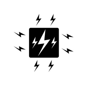 Web ve mobil uygulaması tasarım için beyaz arka plan üzerinde izole elektrik simgesi