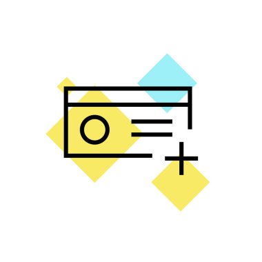 Kart simge vektör işareti ve beyaz arka plan üzerinde C izole sembolü