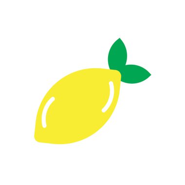 Web ve mobil uygulaması tasarım için beyaz arka plan üzerinde izole limon simgesi