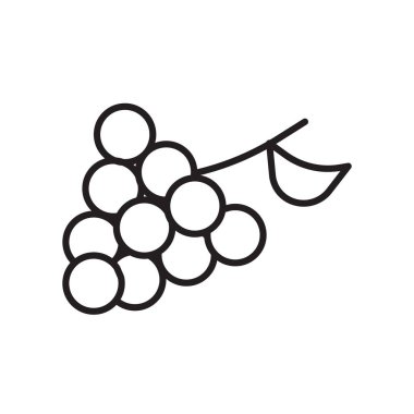 Üzüm simge vektör beyaz arka plan üzerinde üzüm işareti, t izole