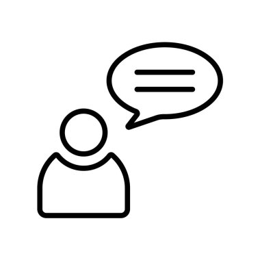 Web ve mobil uygulaması tasarım için beyaz arka plan üzerinde izole sohbet simgesi