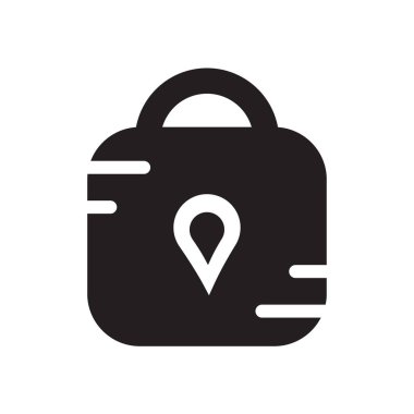 Web ve mobil uygulaması tasarım için beyaz arka plan üzerinde izole asma kilit simgesi