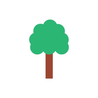 Ağaç simge vektör işareti ve beyaz arka plan üzerinde izole sembolü