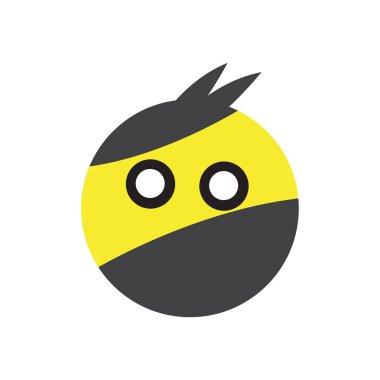 Web ve mobil uygulaması tasarım için beyaz arka plan üzerinde izole ninja simgesi