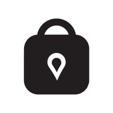 Web ve mobil uygulaması tasarım için beyaz arka plan üzerinde izole asma kilit simgesi