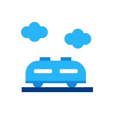 Web ve mobil uygulaması tasarım, tren logo kavramı için beyaz arka plan üzerinde izole tren simge vektör