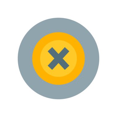 düğme simge vektör işareti ve beyaz arka plan üzerinde izole sembolü