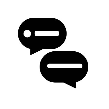 Sohbet simgesi vektör işareti ve beyaz arka plan üzerinde C izole sembolü